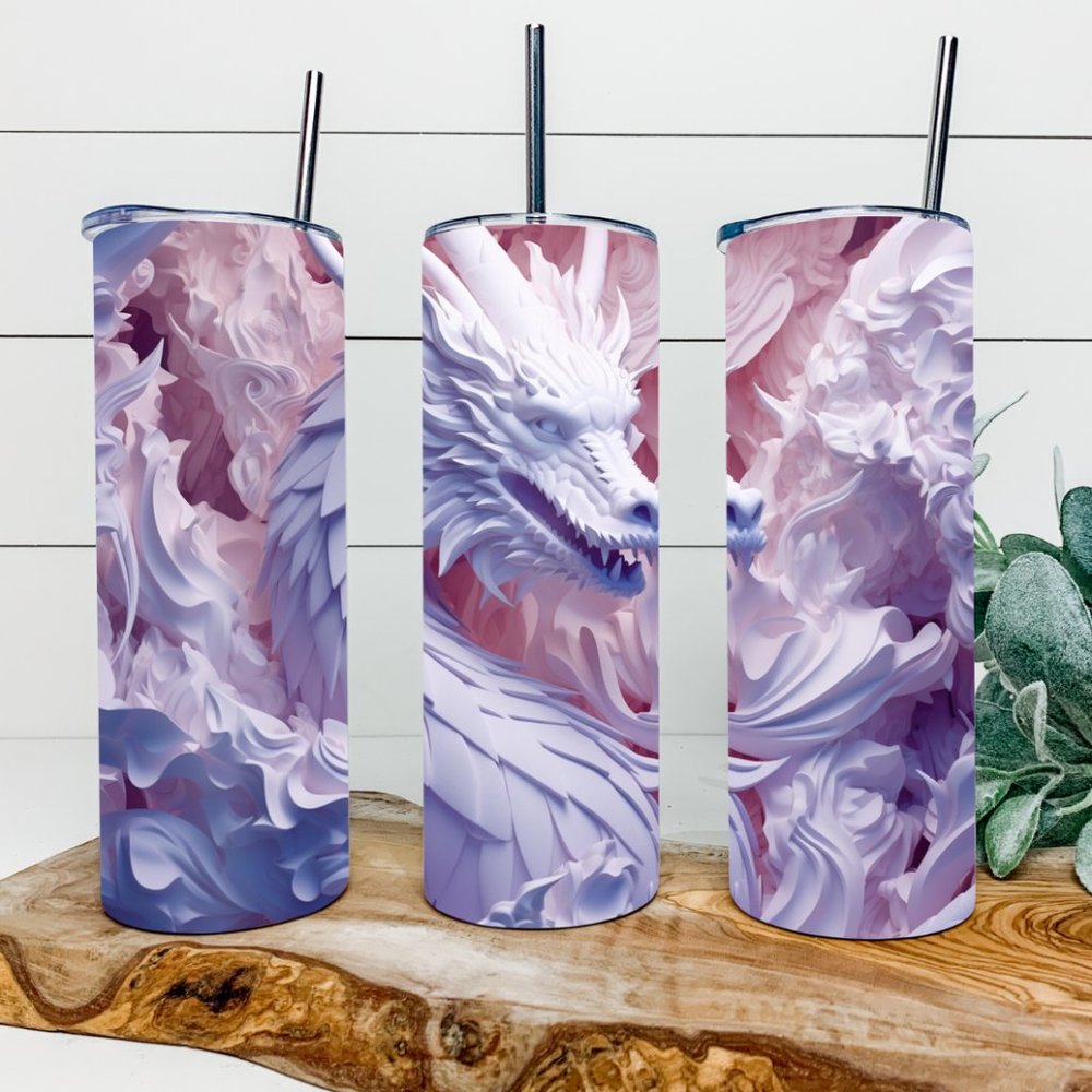Custom 20oz 3D Dragon Tumbler!